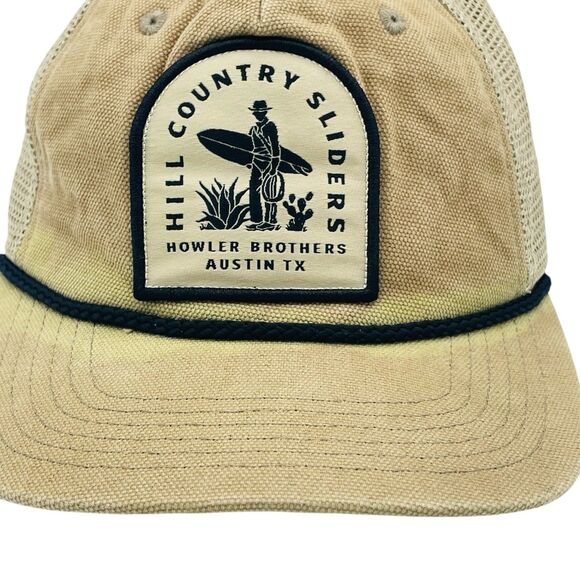 Howler Brothers Hill Country Sliders Beige Snapback Hat Cap - Picture 2 of 8